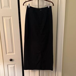 Maeve The Colette Linen Blend Black Maxi Skirt Sz Small